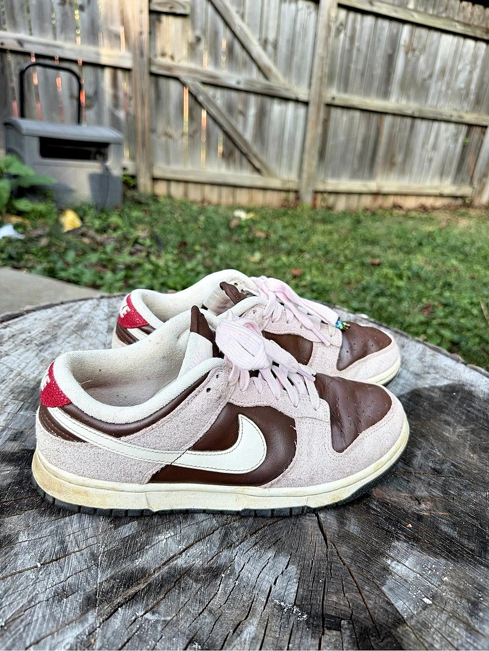 Nike Dunk Low Pro B 'Stussy' (Cherry / British Tan) Brown & Pink Sneakers